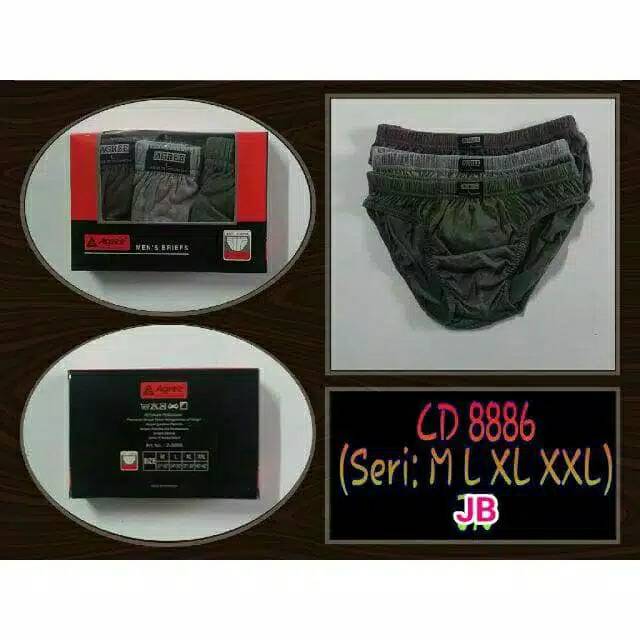 3 PCS CELANA DALAM PRIA AGREE HALUS/SEMPAK PRIA DUS MERAH HITAM