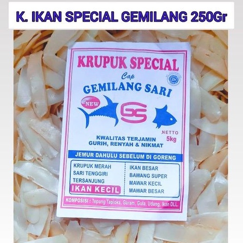 

Kerupuk Ikan Special GA Mentah 250 Gram