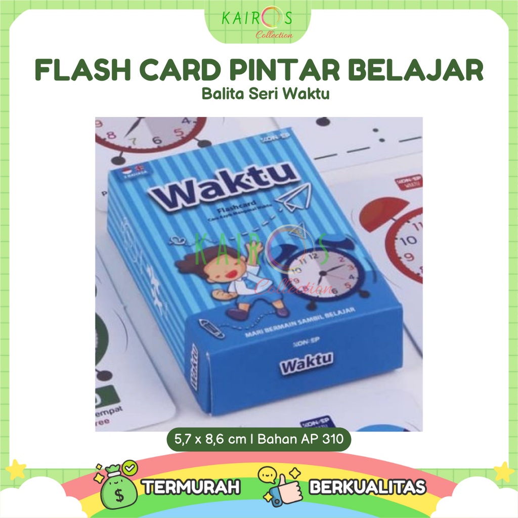 Flashcard Kartu Pintar Belajar Balita Seri Waktu