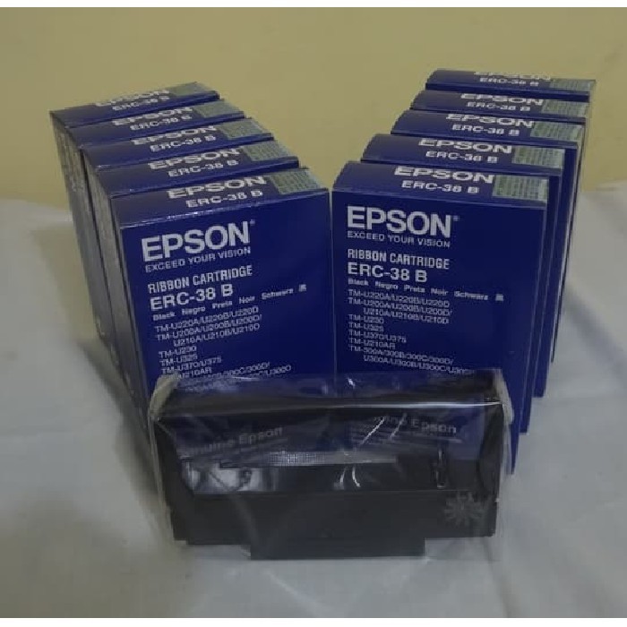 CARTRIDGE PITA RIBBON PRINTER EPSON TM-U220 - ERC 38 B - BLACK / HITAM