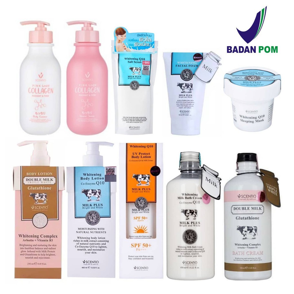 SCENTIO Body Lotion / Bath Cream / Body Essence / Salt Scrub / Facial Foam / Sleeping Mask