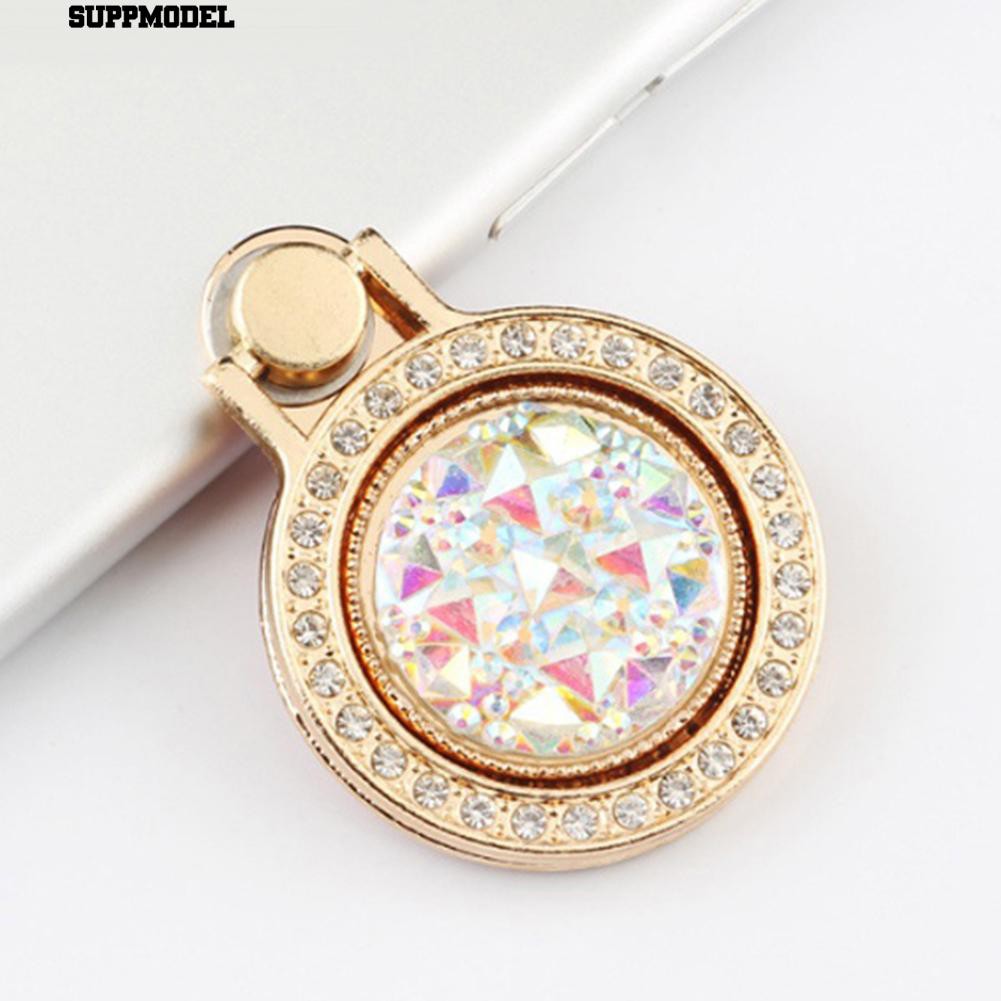 Mode Shiny Rhinestone Phone Ring Stand Finger Holder Gift untuk iPhone iPad