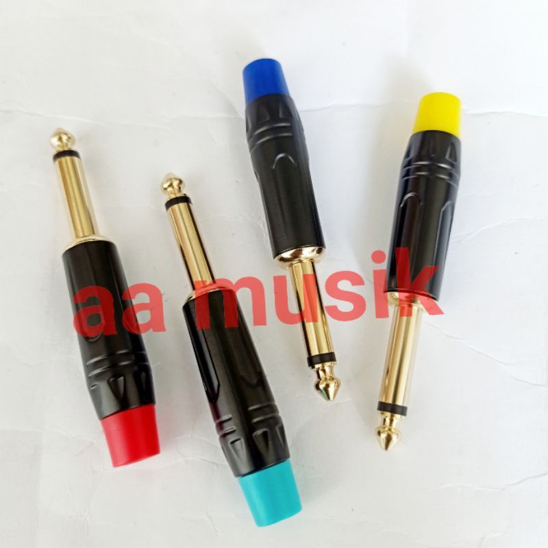 jack jek akai mono import pin gold /  jek toa jek mic microphone mono pin gold