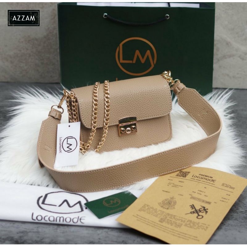 Mini Locamode By Azzam | Original | Tas Wanita Terbaru Kekinian | Tas Wanita 2 Tali Selempang | Tas 
