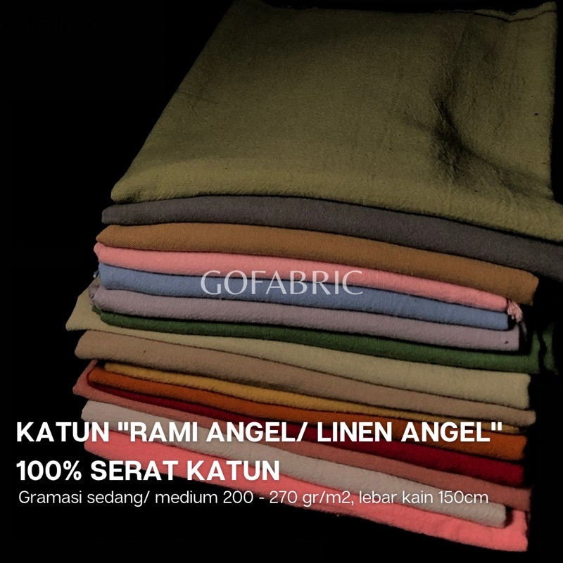 Kain LINEN RAMI Kualitas Premium bahan katun linen angelina