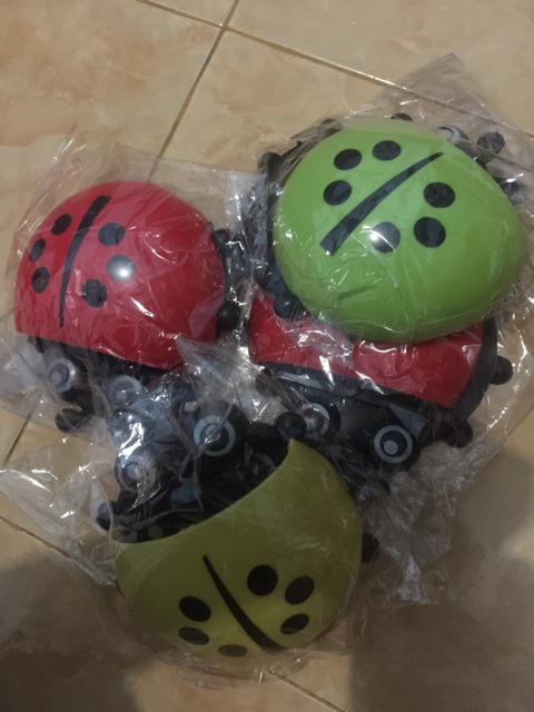 Kasimurah K043 Tempat Sikat Pasta Gigi Lady Bug Toothpaste Brush Organizer Container Lady Bug Grosir