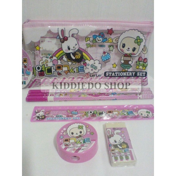 

Stationery Set Yiwu Ler Ler Pink