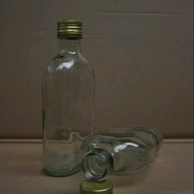 Botol kaca gepeng 250ml