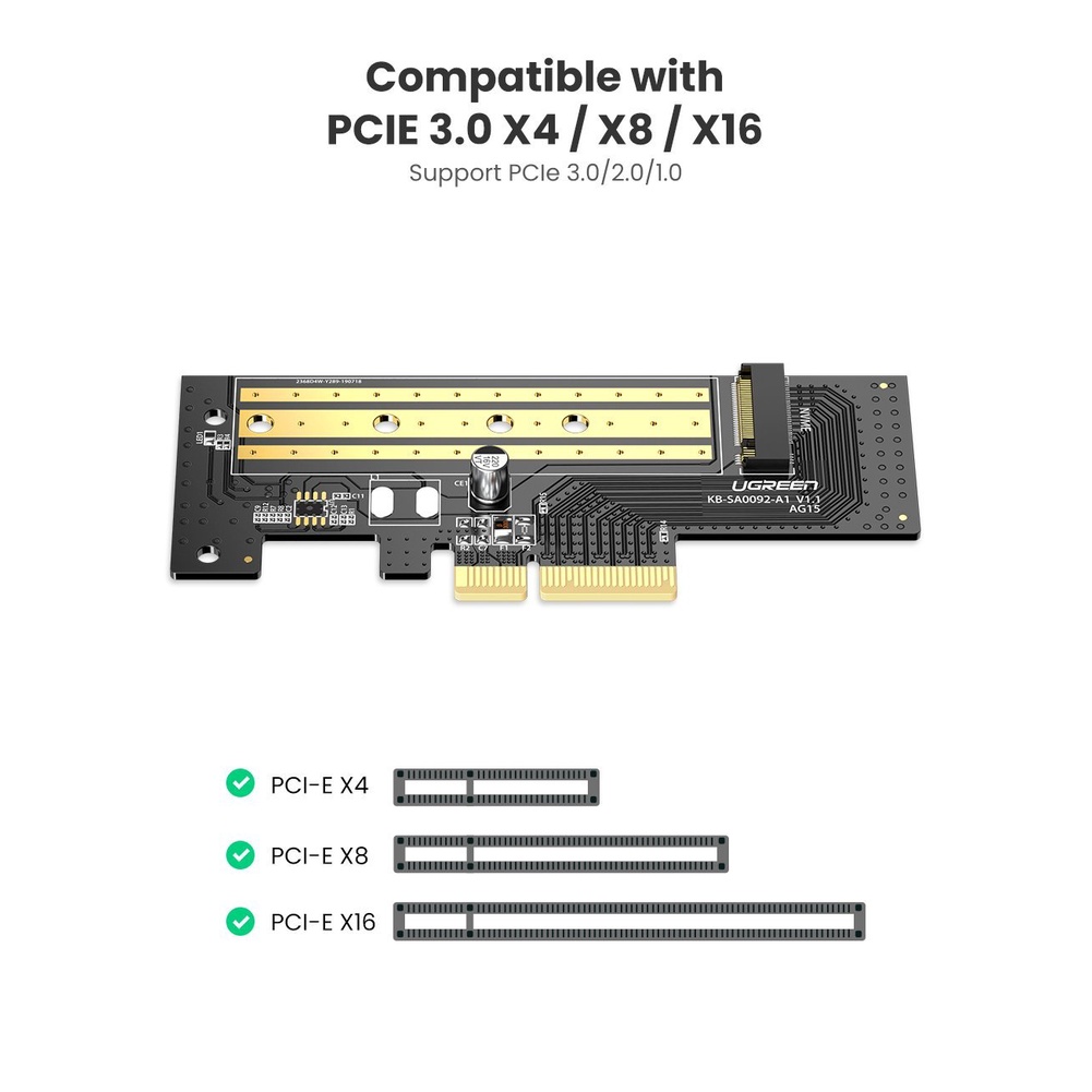 UGREEN SSD M.2 NVME to PCIe x4 Adapter Expansion PCIe 3.0