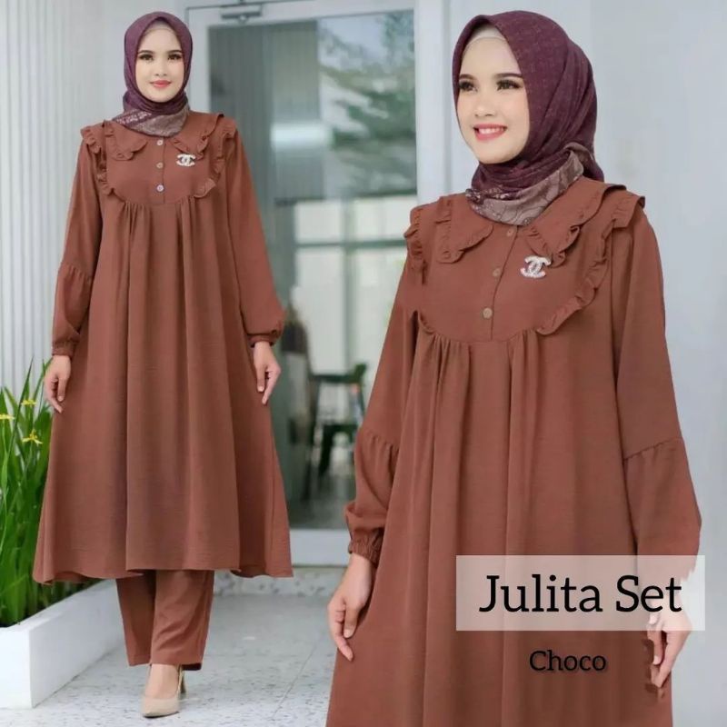 SETELAN JULITA SET BAHAN CRINCLE (pre-order)