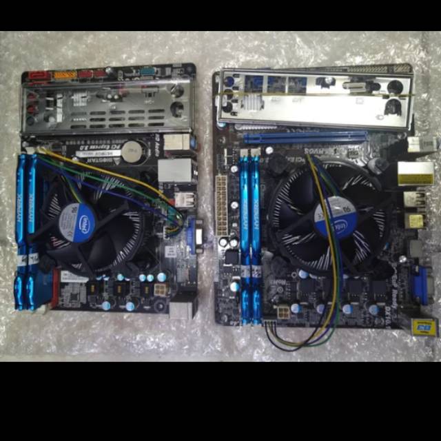 Paket mainbord lga 1155 h61 ddr3 prosesor core i7 2600 ram 16gb plus fan