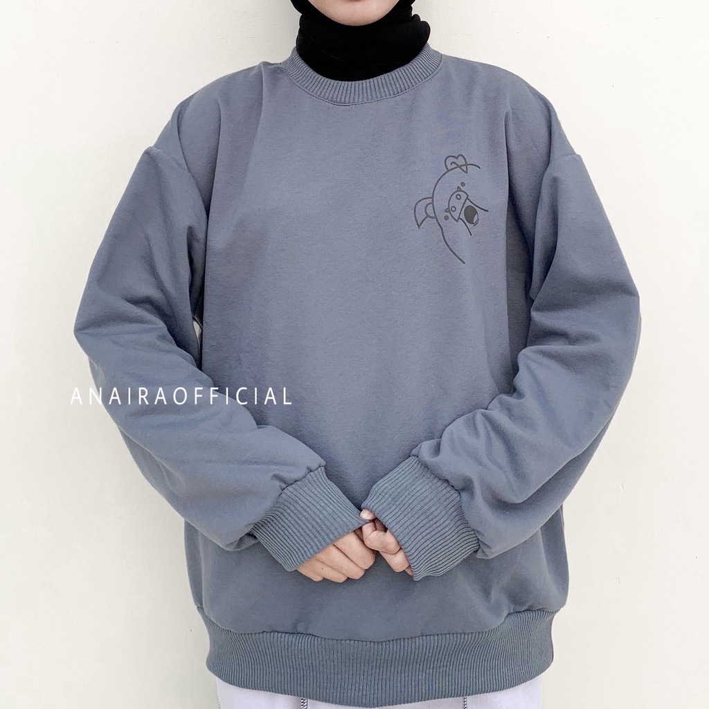 PUGGY CREWNECK OVERSIZE WANITA