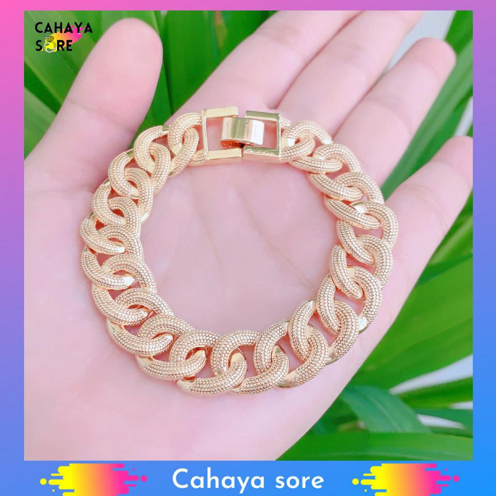 Gelang Xuping Gold Gelang Tangan Dewasa Rantai Permata Cantik G88