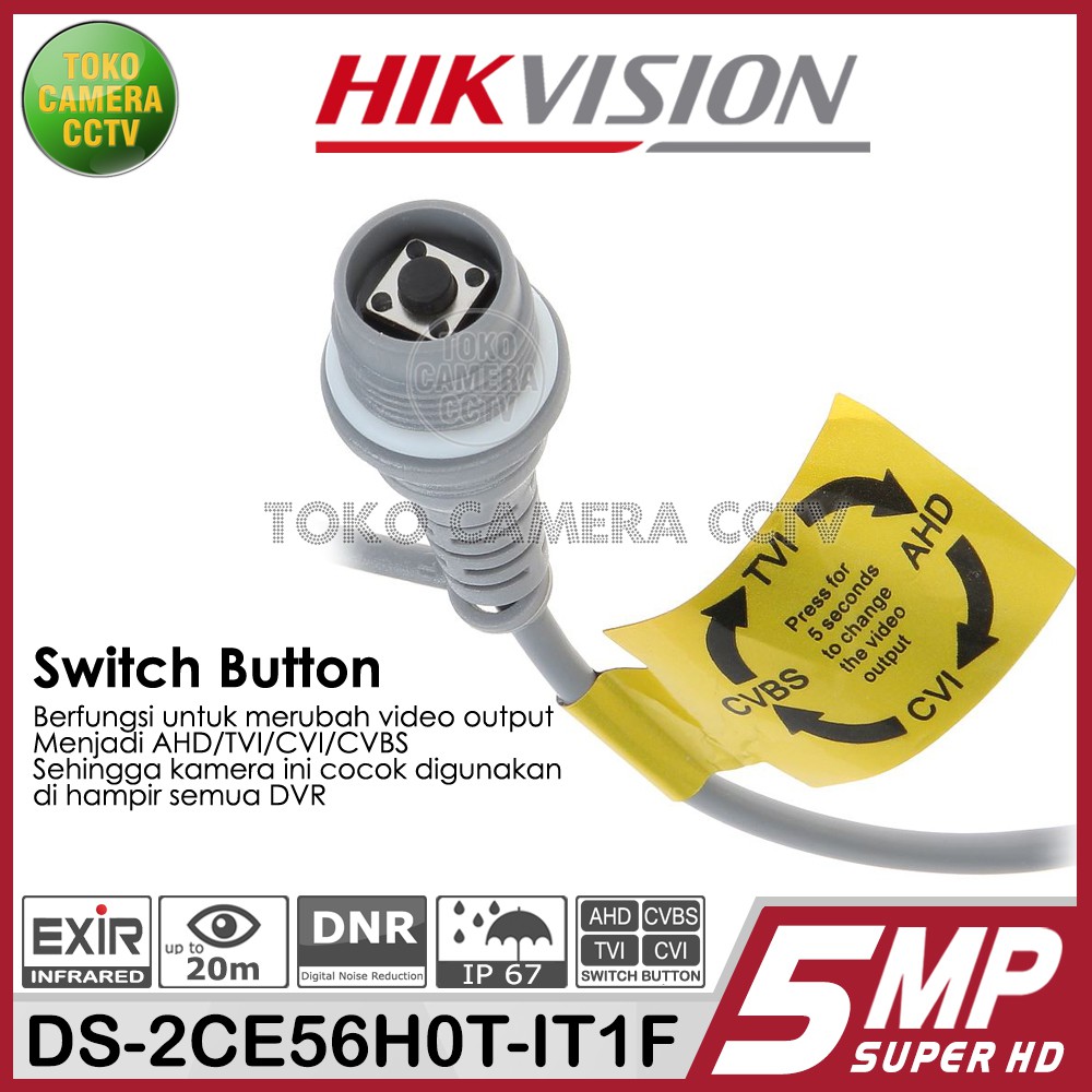 KAMERA CCTV INDOOR 5MP HIKVISION DS-2CE56H0T-IT1F