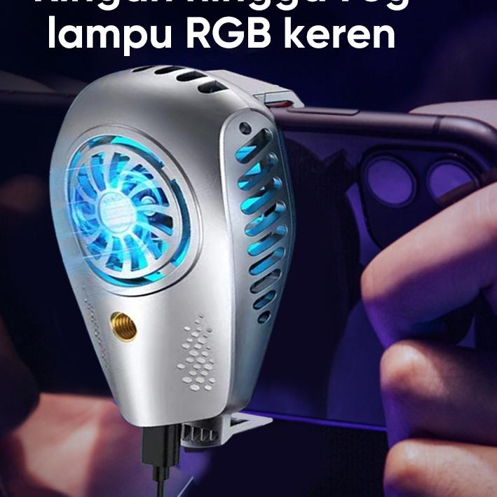 ♔ 【BISA 】Fan Cooler Hp Radiator K-03 Cooling Fan/kipas pendingin hp untuk game/Cooling pad hp RGB un