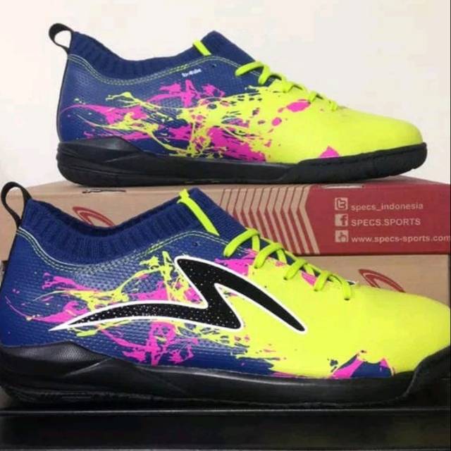 sepatu futsal SPECS CYANIDE TNT 19 IN zest green/galaxy blue