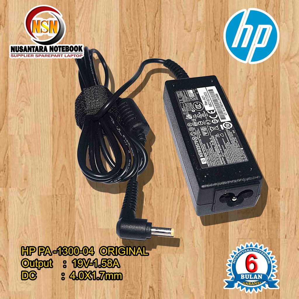 Adaptor Charger Original Laptop HP 19V - 1.58A 30W DC 4.0 x 1.7mm