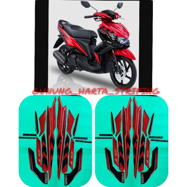Striping Stiker Lis Les Body Motor Yamaha Xeon GT SE 125 2016 Full Set Motif Standar Original Warna 