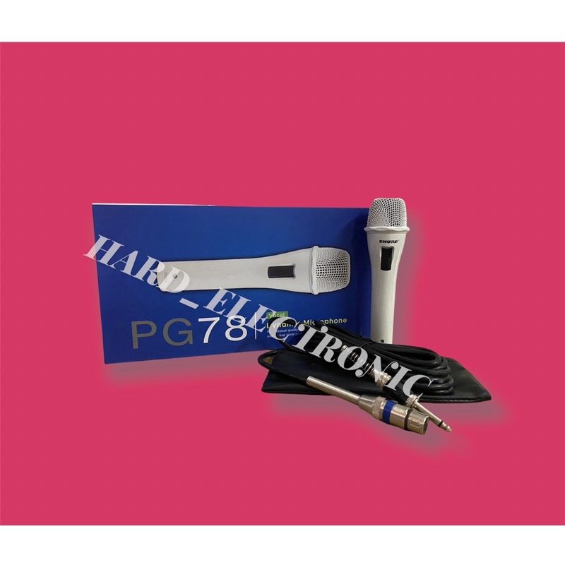 MIC KABEL SHURE PG-78 / PG-79 WITH KABEL 4 METER KUALITAS MANTAP FREE BUSA MIC