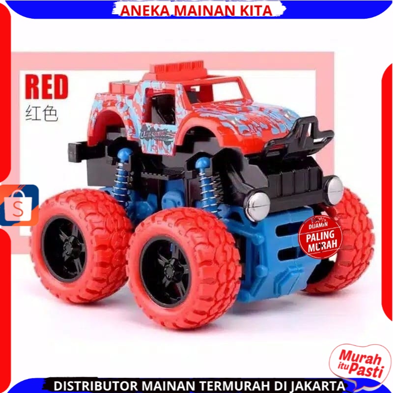 (BISA COD) Mainan Anak Monster Zap stunt Mainan Mobil Jip Zap Jeep Zep Jep Truck Off Road 4 Drive Inertial Bigfoot Jeep Toys 360 derajat