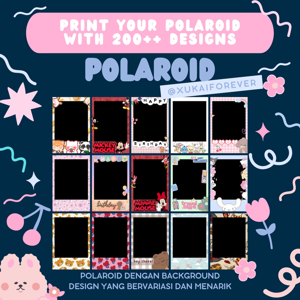 CETAK POLAROID CUSTOM / CUSTOM FOTO POLAROID / JASA CETAK POLAROID / POLAROID SPECIAL / POLAROID MUR