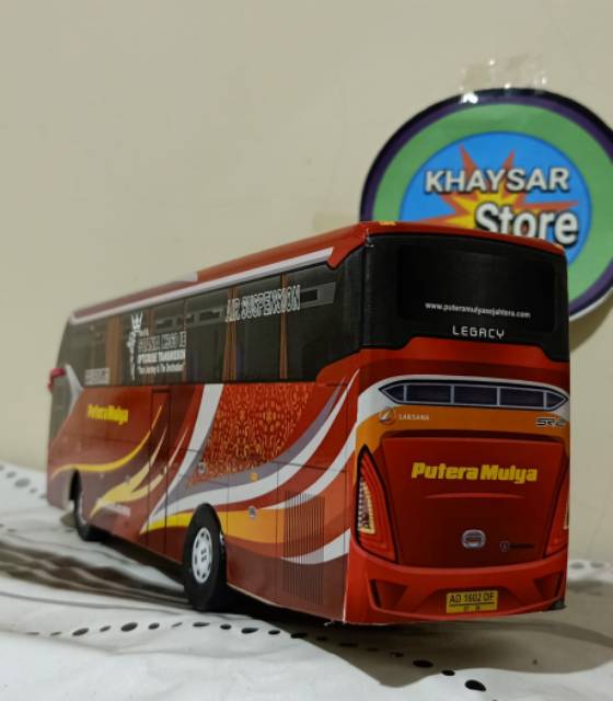 Miniatur bus bis SR2 PUTRA MULYA