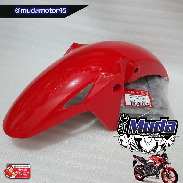 SPAKBOR DEPAN OLD CB150R 61100-K15-900ZA SLEBOR DEPAN HITAM MERAH GLOSSY CB 150 R K15A ORI GINAL