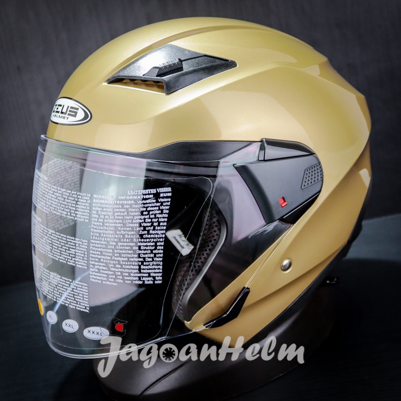 ZEUS HELM ZS611 SOLID | GOLDEN YELLOW | ZS 611 - ZS-611 | DOUBLE VISOR