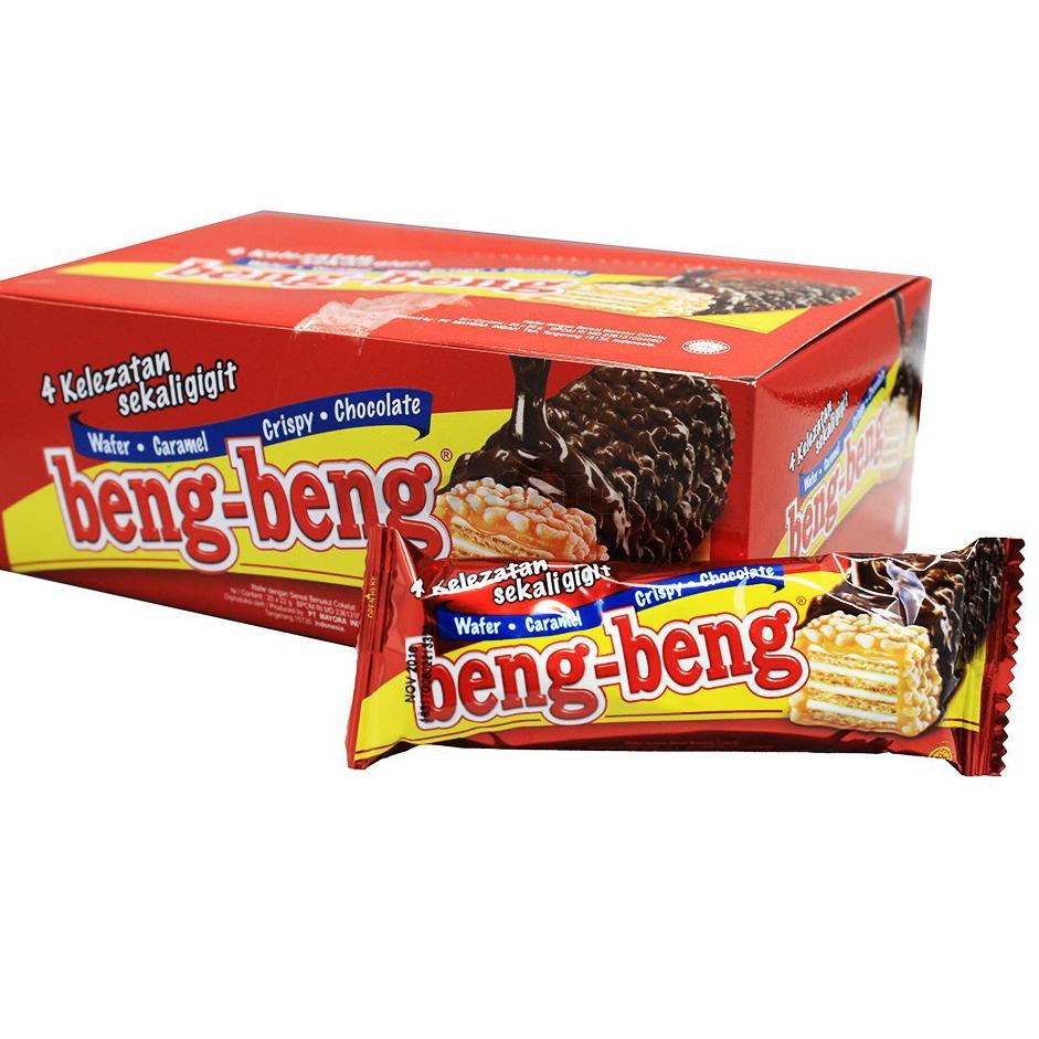 

Produk Keren AMANV Mayora Beng Beng Chocolate Crispy Wafer Caramel / Isi 20Bks x 22gr / Krispi Cokla