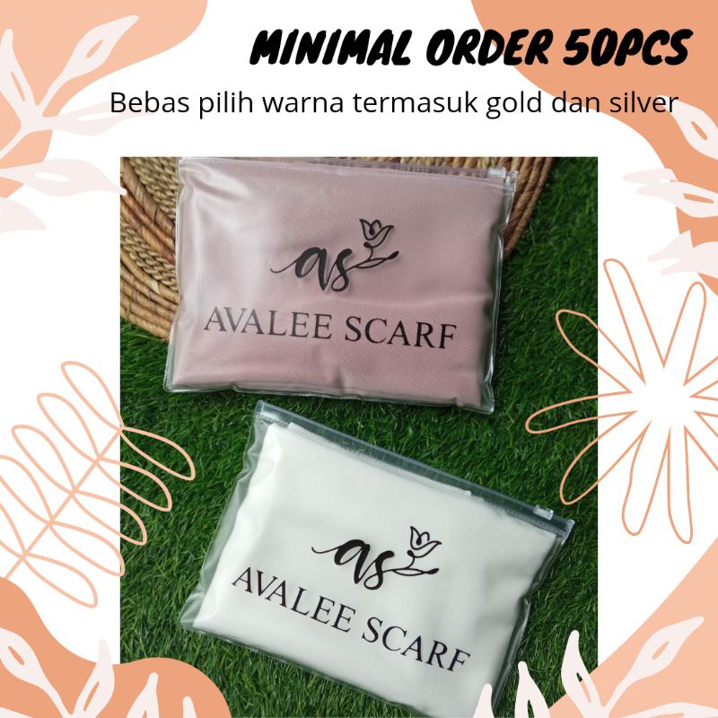 

POUCH HIJAB 25x20/ZIPLOCK CUSTOM LOGO/ZIPPER BAG/KEMASAN HIJAB/POUCH CUSTOM