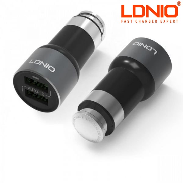 Car Charger 3.6A 2x USB LDNIO C303 + Lightning cable