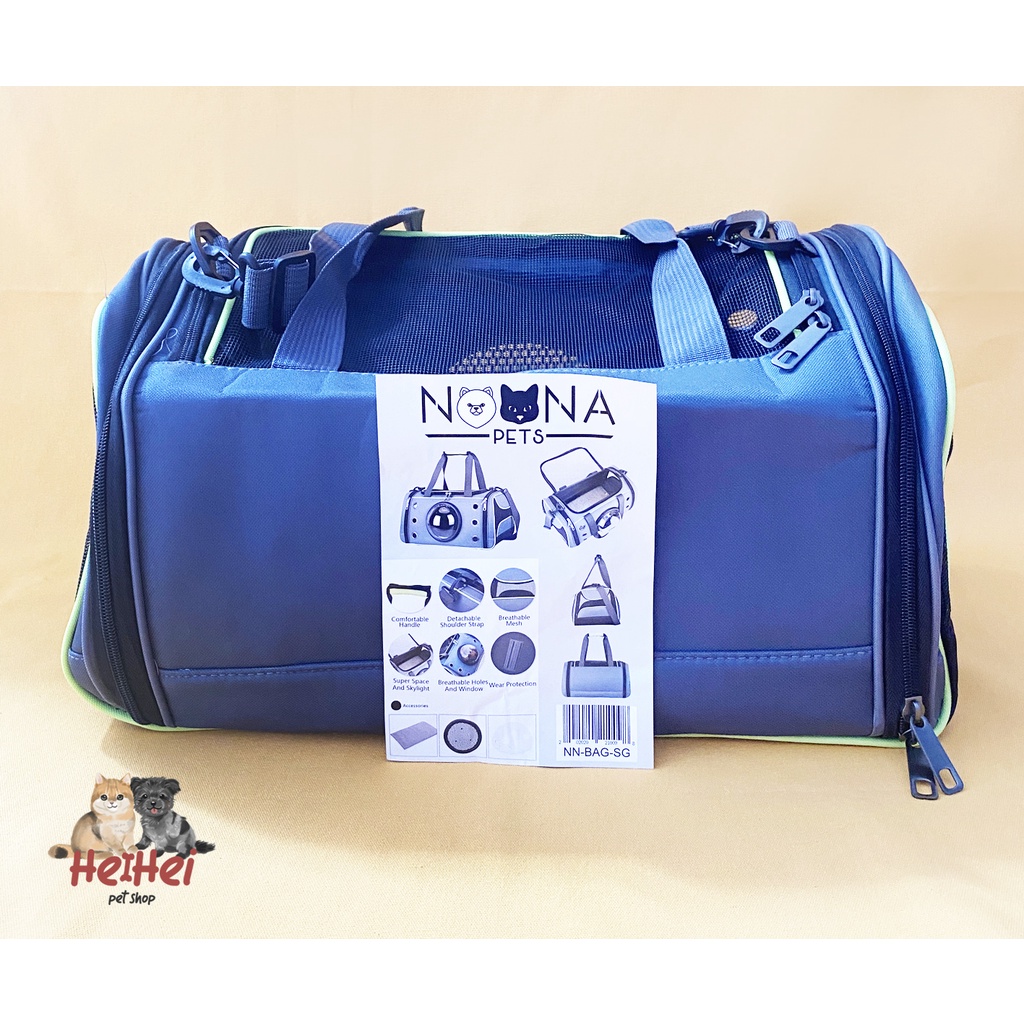 Noona Bag Pet Cargo Carrier Sporty - Tas Selempang Jinjing Tenteng Travel Anjing Kucing - Pet Carrier Bag