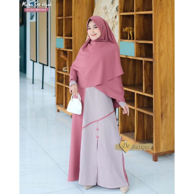 Mulan Set De Butique Gamis Syari Bergo