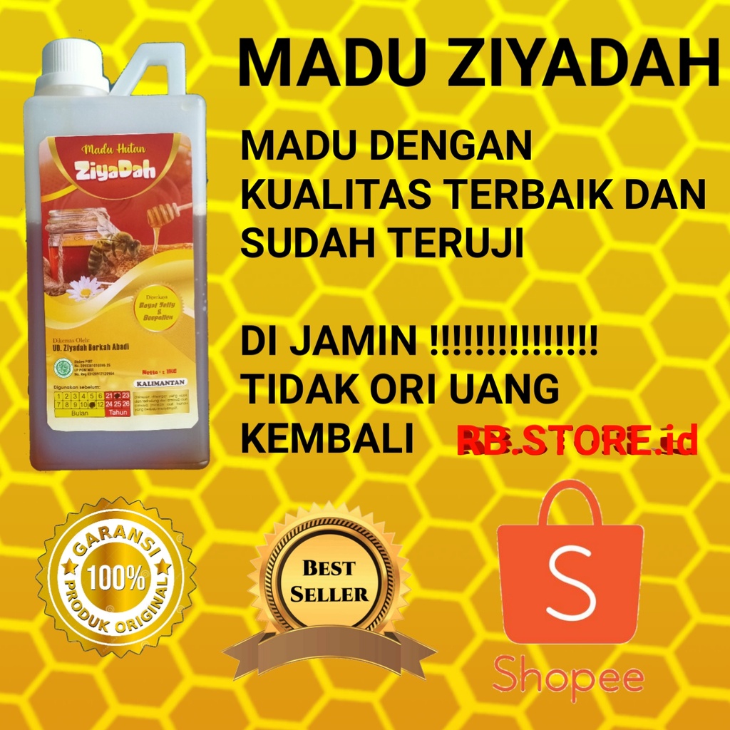 MADU HUTAN KALIMANTAN ZIYADAH 1KG,100%ASLI(FREE SAFETY PACKING)