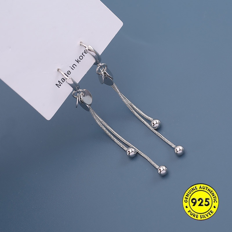 Anting Gantung Panjang Bahan Sterling Silver 925 Untuk Wanita