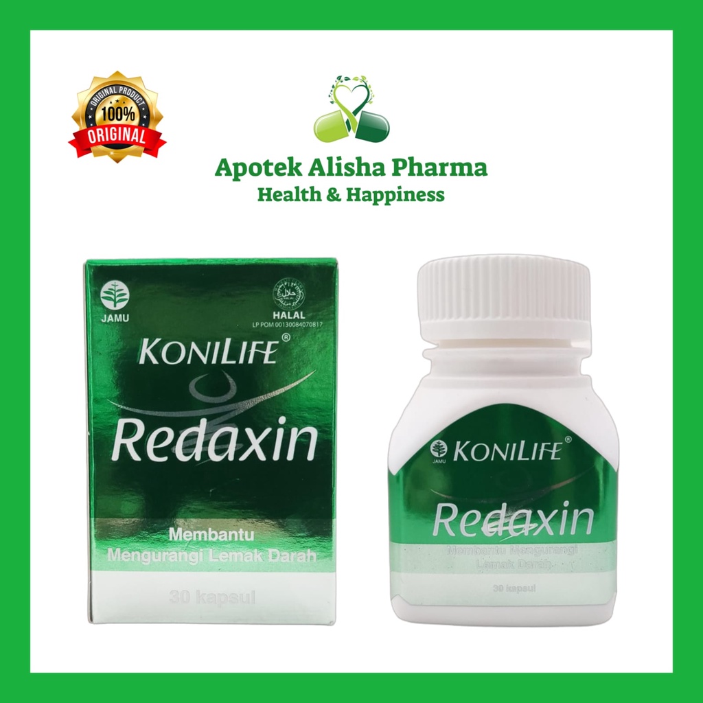 Konilife Redaxin Kapsul (Botol 30kapsul) - Redaksin Kapsul Suplemen Herbal Angkak Beras Merah Untuk Menurunkan Kolesterol / Kapsul Diet / Pelangsing