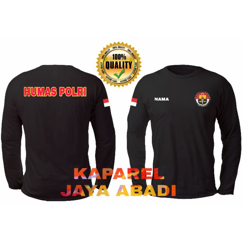 Kaos Humas Polri/Baju Humas Polri/Atasan Pria Wanita Humas Polri/Logo Humas Polri Lengan Panjang