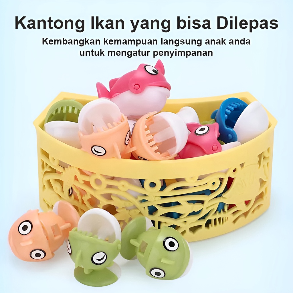 44pcs Fishing Game Jumbo | Mainan Seru Untuk Keluarga | Mainan Pancing Ikan Anak | Mainan Pancingan Magnet Ikan