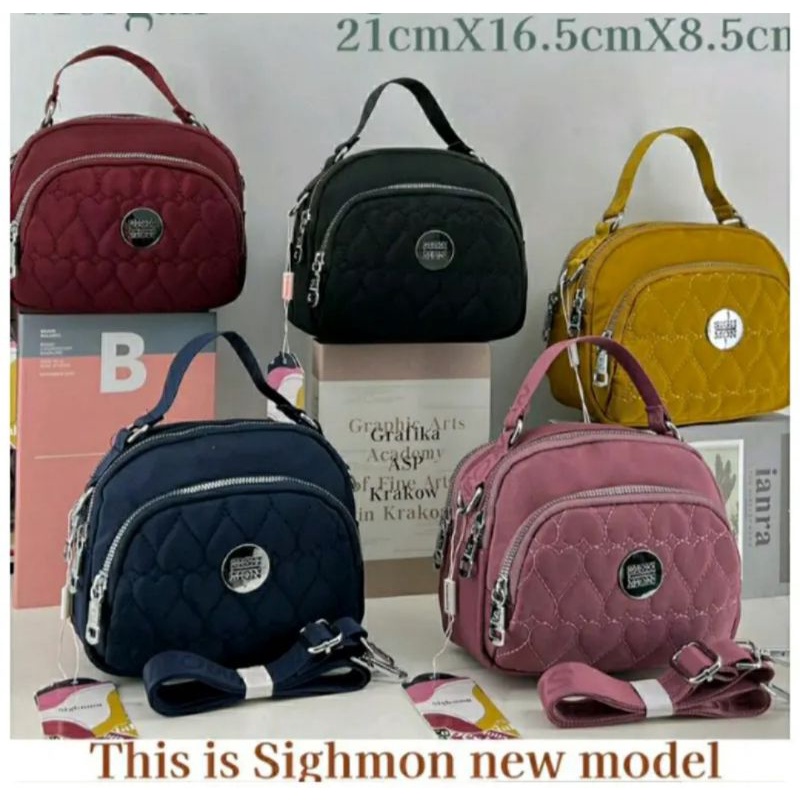 TAS SELEMPANG IMPORT MERK SIGMON BAHAN CANVAS