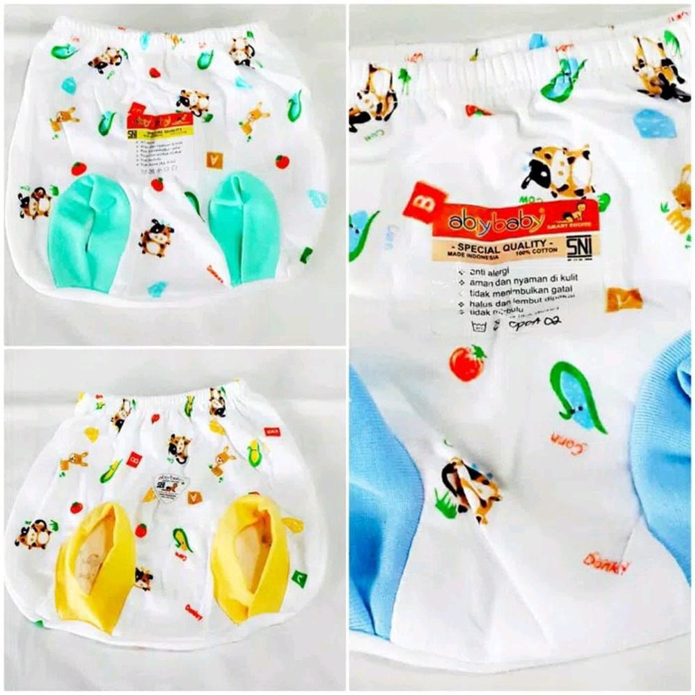 SALE !!! 6 Pcs Celana Bayi Pop Putih Motif Abiy Baby Cenala POp Bayi Murah