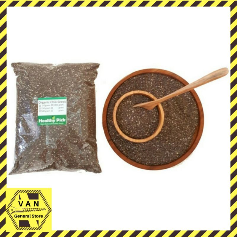 

Organic Black Chia Seed - Biji Chia Hitam Organik Healthy Pick (1000/500/250/50 gram)