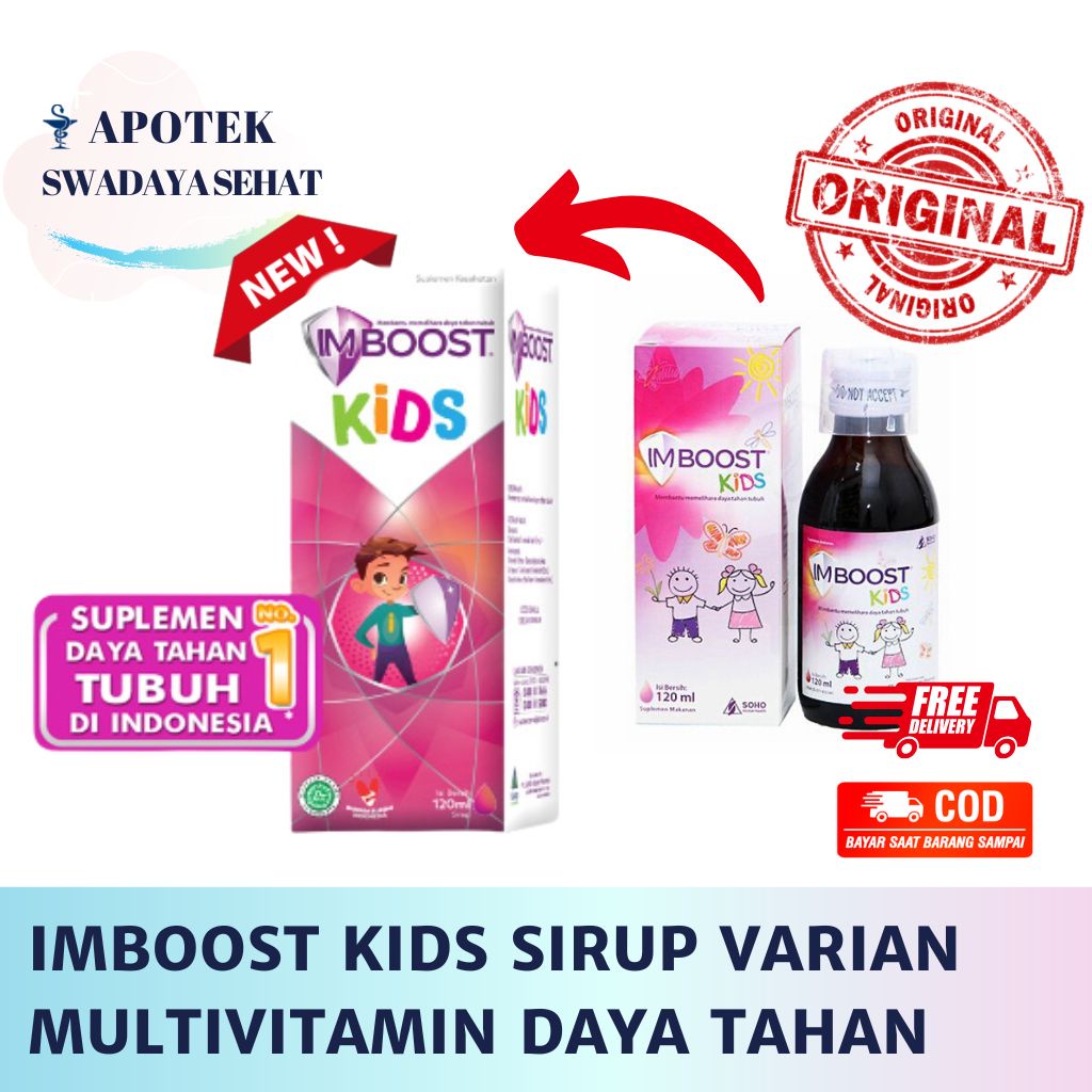 IMBOOST Kids Sirup 120 ML Vitamin Daya Tahan Tubuh Anak Suplemen 60 ML