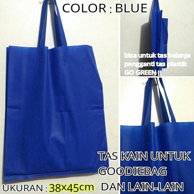 

Tas Kain Untuk Goodiebag (Blue) , Ukuran 38X45