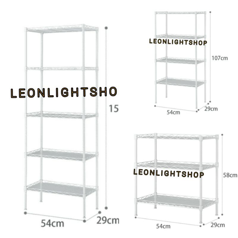 KRISBOW RAK BESI 3-5 TINGKAT PUTIH/ACE HOUSEHOLD WIRESHELVING 5 TIER/ACE RAK BESI DAPUR MICROWAVE