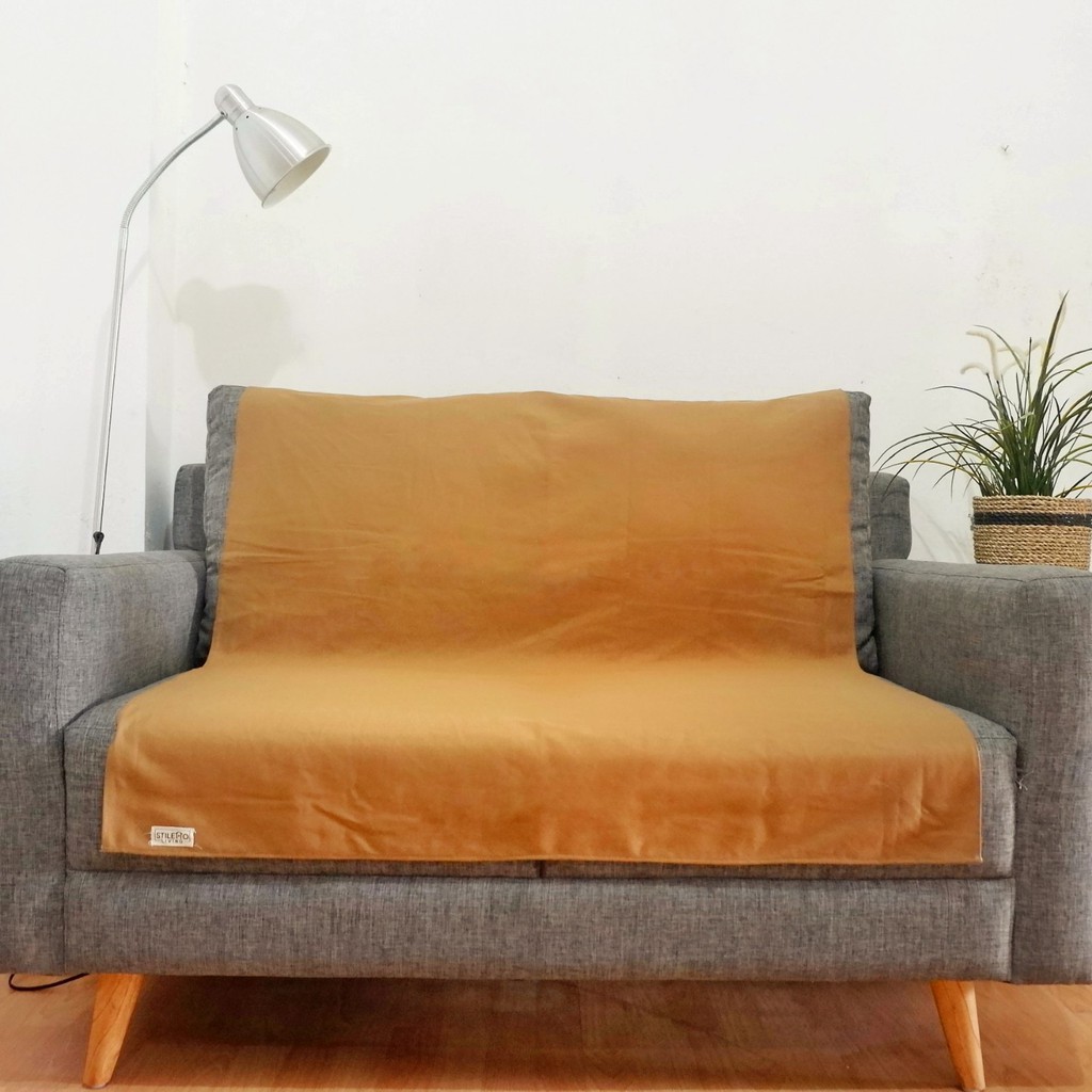 Cover Sofa - Polos coklat  (rug/alas sofa/karpet sofa)