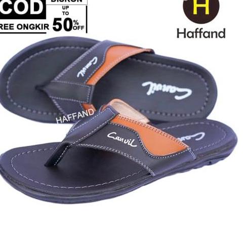 ☂ (BISA ) SANDAL KULIT PRIA CARVIL SEPATU SANDAL SANDAL JEPIT PRIA ➢