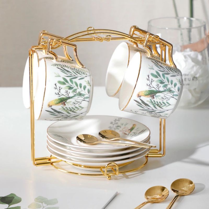 Birdie Cup & Saucer Set / Coffee Tea Cup / Cangkir Keramik Set /Cangkir Teh Kopi Cantik Unik Estetik