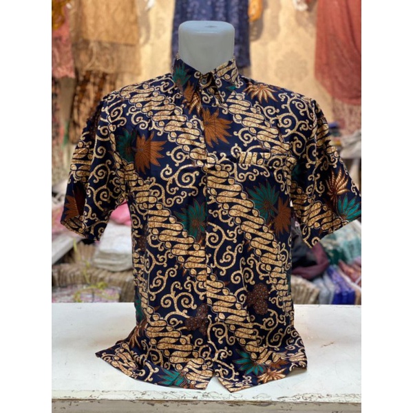 COD//KEMEJA BATIK//KEMEJA BATIK LENGAN PENDEK//KEMEJA BATIK COUPLE NAVY//TERLARIS