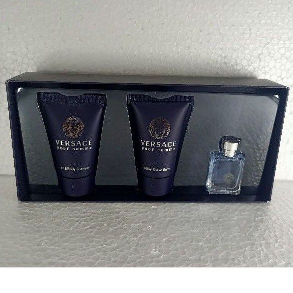 Mini Kit / Gift Set Miniatur Parfum OriginaL Versace Pour Homme EDT For Men Murah