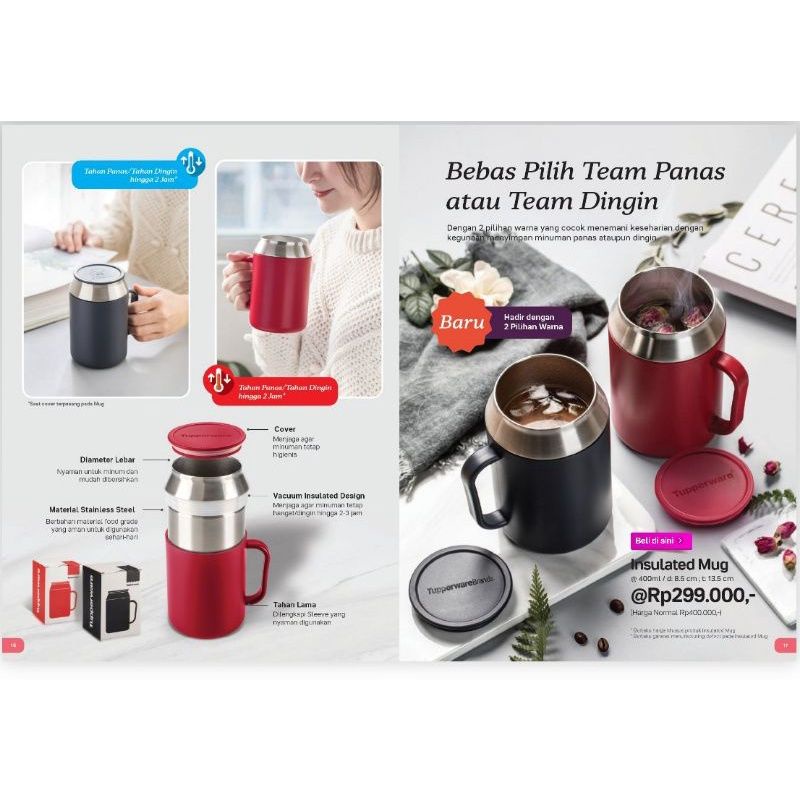 tupperware insulated mug termos gelas (1pcs)